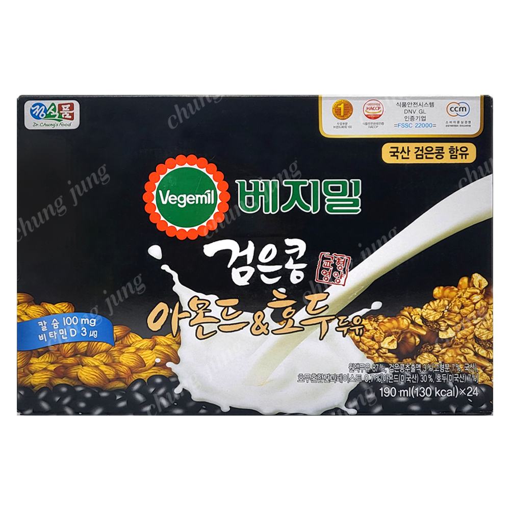 두유(검은콩아몬드호두,베지밀,190ml*24입)
