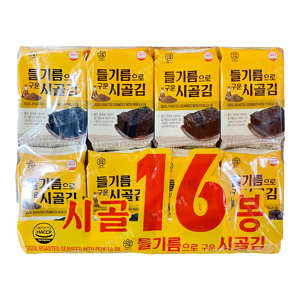 김(들기름으로구운시골김,도시락,시골,4g*16입)