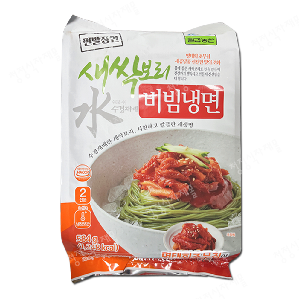 HJ/냉면(비빔,새싹보리,칠갑농산,2인분,584g)