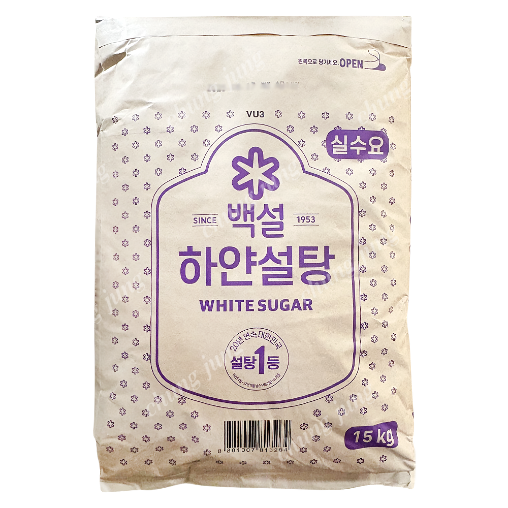 설탕(정백당하얀,백설(실),15kg)
