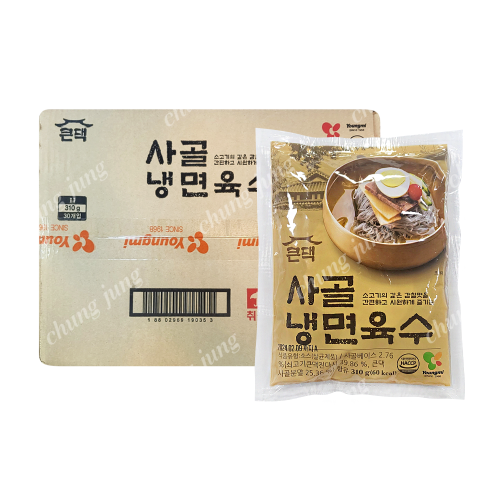 냉면육수(상온,사골,큰댁,310g*30입)박스