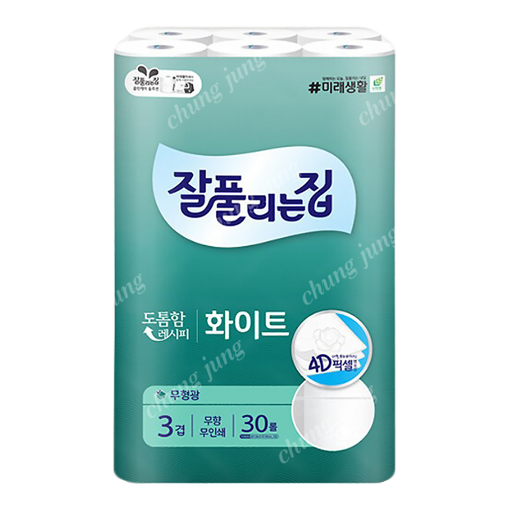 롤화장지(화이트3겹,잘풀리는집,30롤)