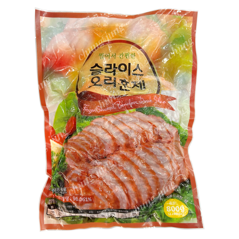 훈제오리(슬라이스,미덕,800g)