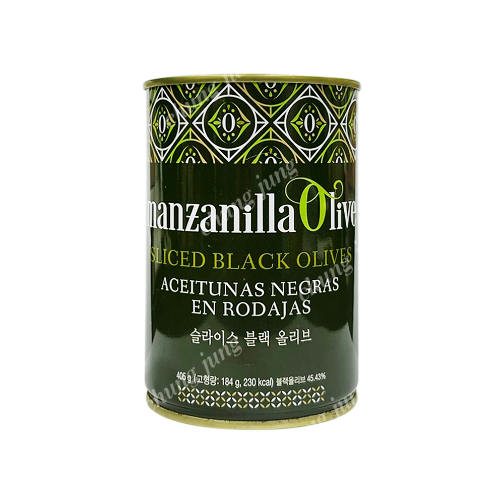 올리브(블랙,슬라이스,만자니아,405g)