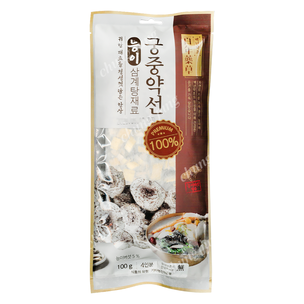 삼계탕재료(궁중약선(능이),백년약초,100g)