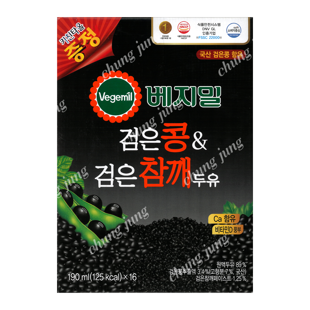 두유(검은콩&검은참깨,베지밀,190ml*16입)