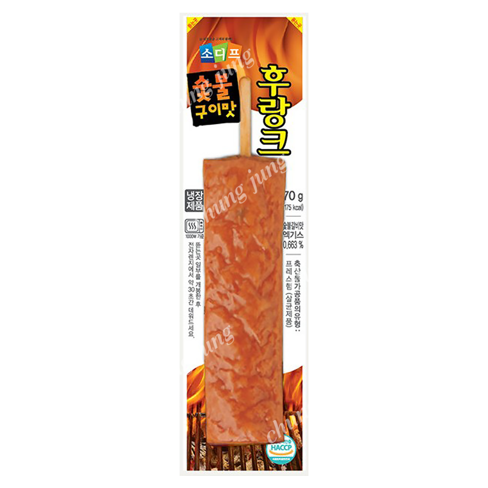핫바(숯불갈비맛후랑크,소디프,70g)