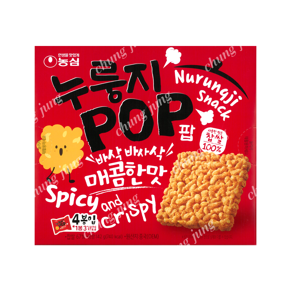 과자(누룽지팝,매콤한맛,농심,142g)