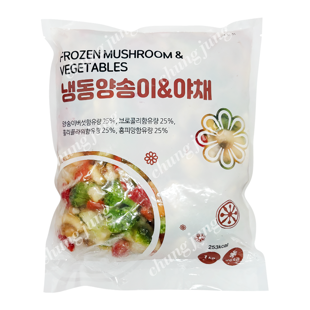 냉동야채(양송이&야채.랜시,1kg)