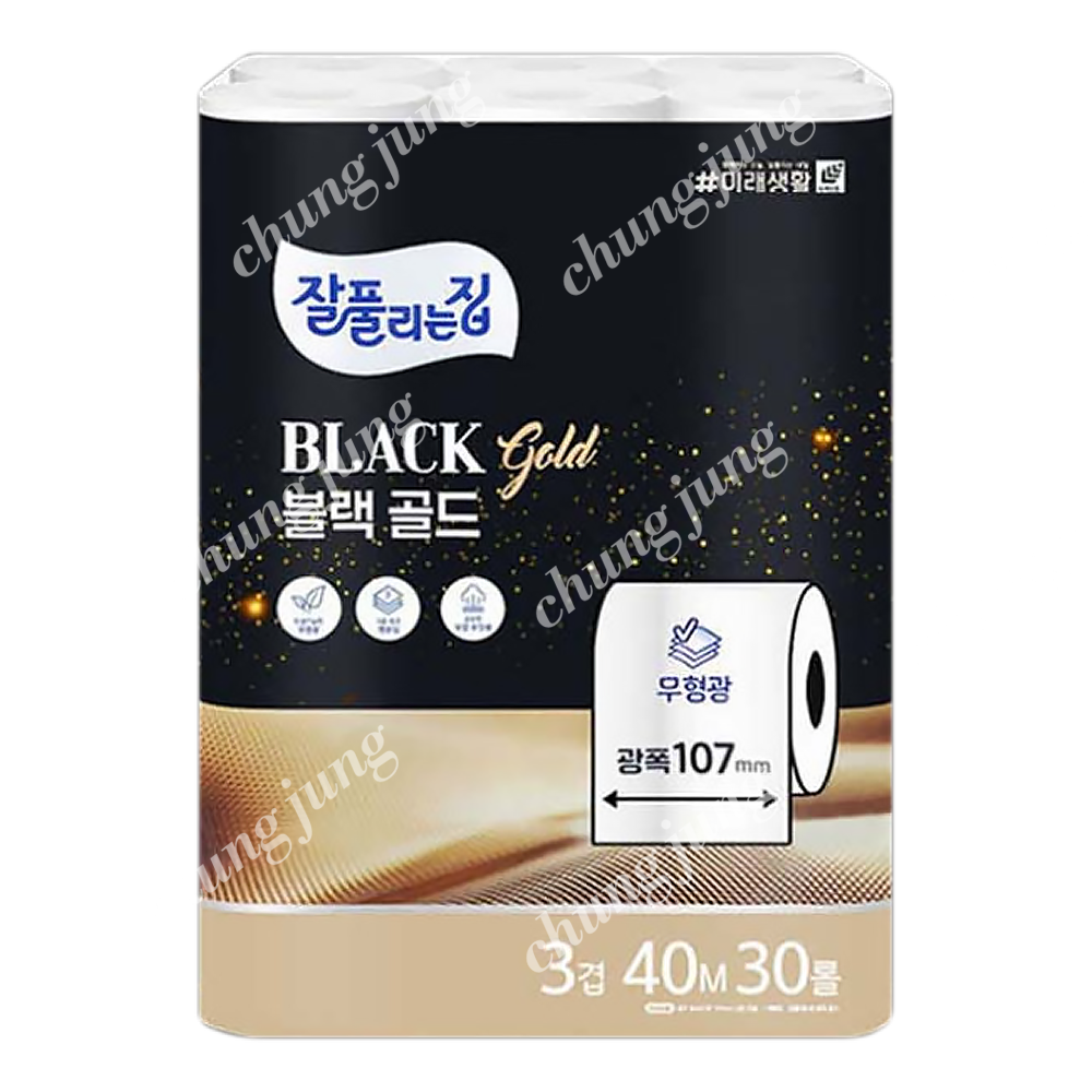 롤화장지(블랙골드,잘풀리는집,40m,30롤)
