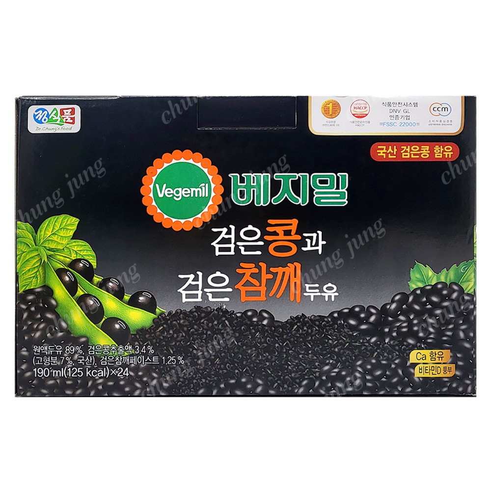두유(검은콩참깨,베지밀,정식품,190ml*24)