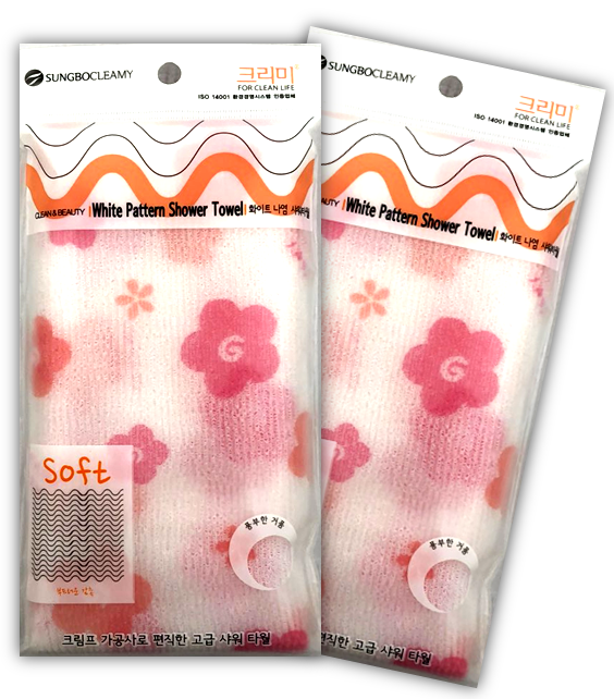 PSW/화이트나염샤워타올
