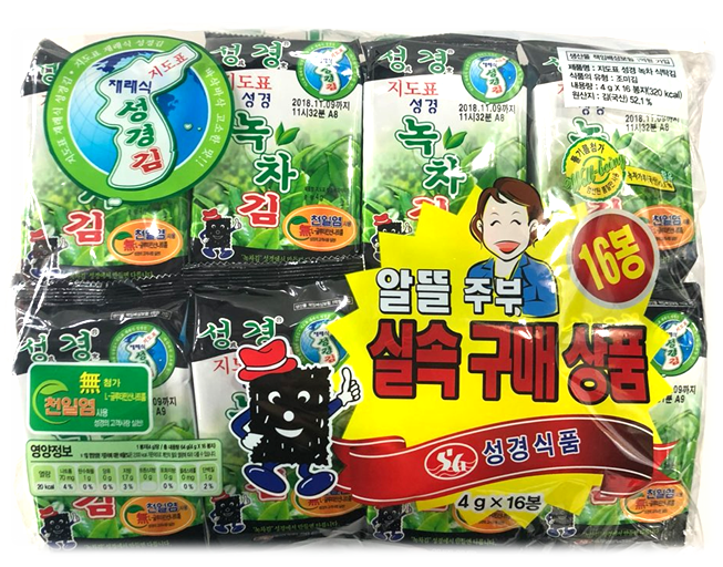 김(녹차,성경,4g*16입)