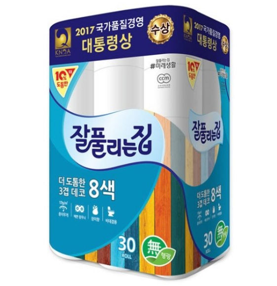 롤화장지(8색,잘풀리는집,30롤)