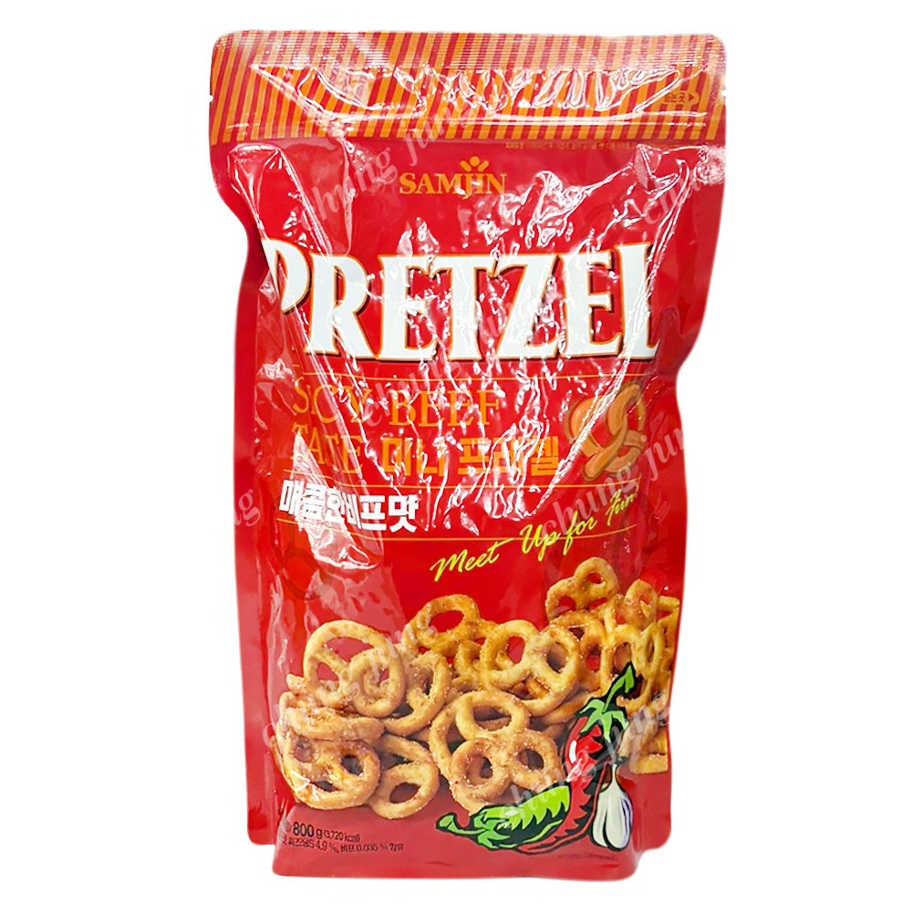 PDY/스낵(미니프레첼(매콤비프),삼진,800g)