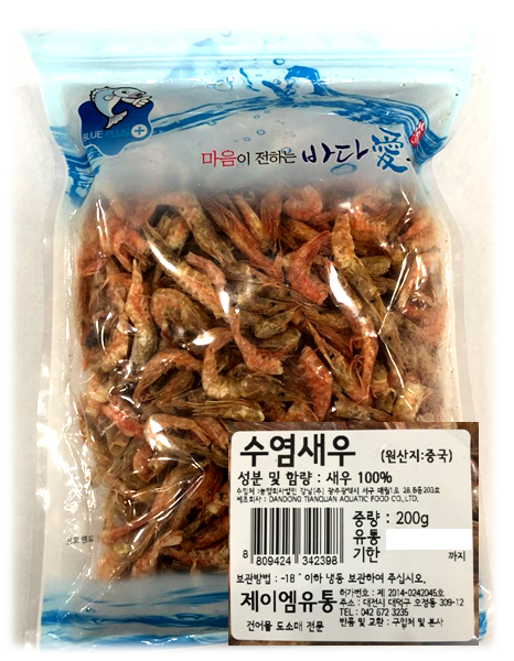 JM/새우(수염,중국산,200g)
