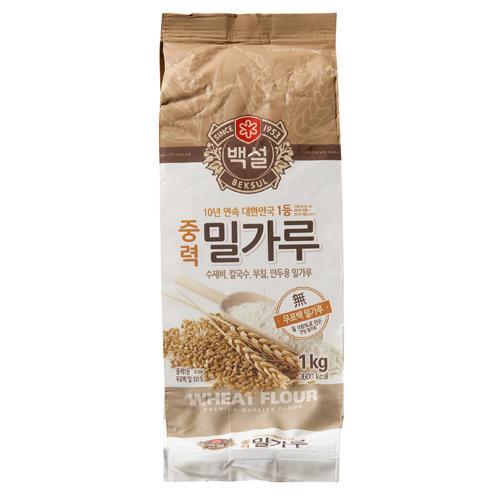 밀가루(중력,백설,1kg)