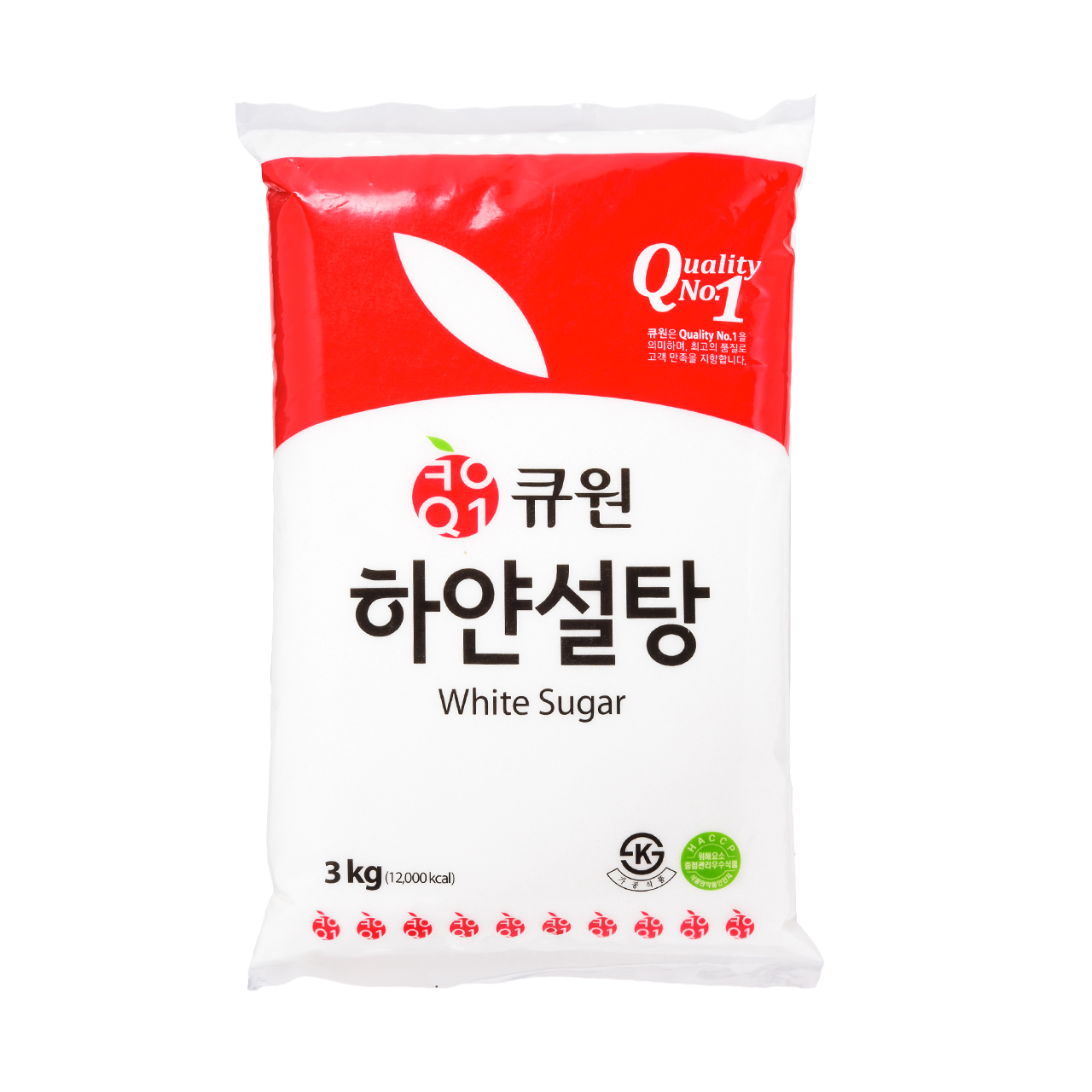 설탕(하얀정백당,큐원,3kg)