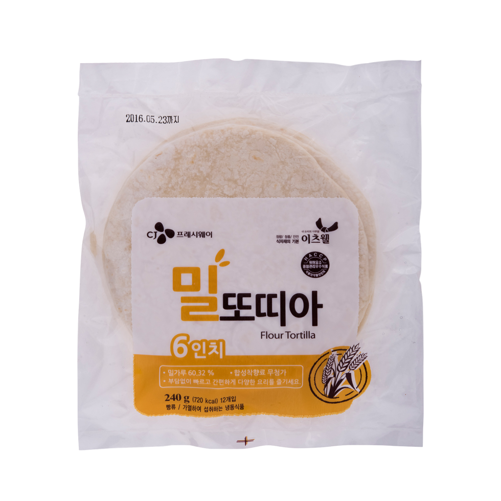또띠아(밀,6인치,이츠웰,240g)