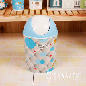 PSW/구름홀로그램원형스윙휴지통소